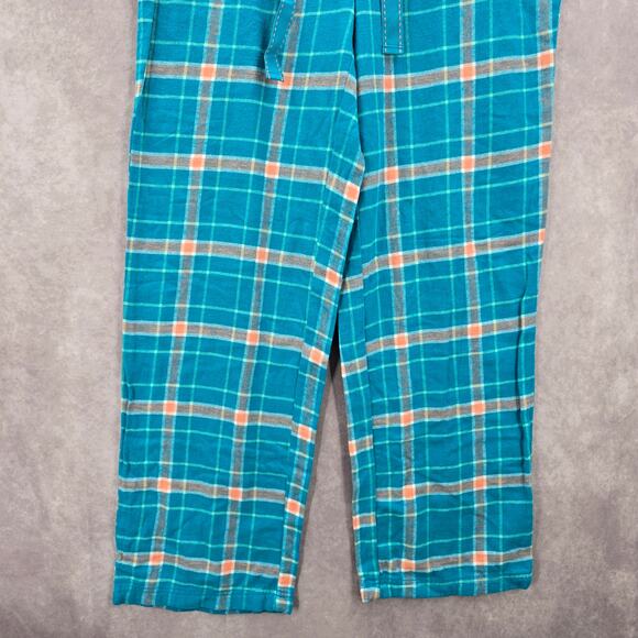 Magellan Outdoors Blue Plaid Sleep Fleece Pajama Bottoms Trousers Pants M Medium - Picture 4 of 7